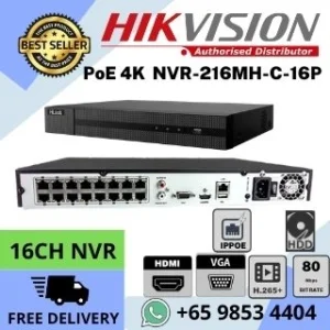 CCTV NVR Hikvision DS-7616NI-Q2-16P Repair Replace CCTV NVR 16ch NVR Web Access Network Mobile APP Hik-Connect P2P AcuSense