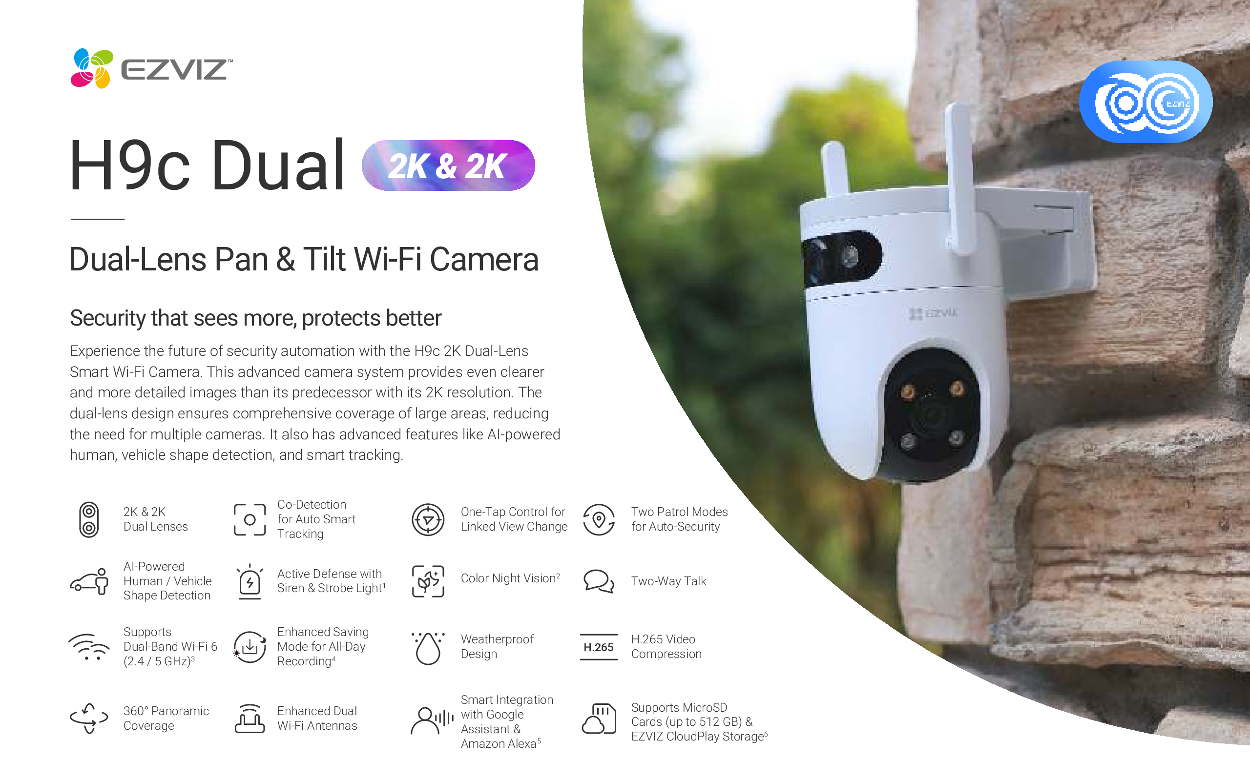 EZVIZ Dual-Lens Two 5MP Camera H9C AP Pairing 512GB CLOUD Two way audio Full Color Nigh Vision Home CCTV Cameras Singapore 9 EZVIZ Dual-Lens Two 5MP Camera H9C AP Pairing 512GB CLOUD Two way audio Full Color Nigh Vision Home CCTV Cameras Singapore - Image 9