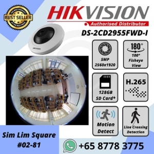 HIKVISION 5MP FishEye H.265 180 degree SD Storage DS-2CD2955FWD-I