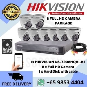 Hikvision Dahua 4 Camera CCTV Singapore DIY Package for 8 Full HD Camera Repair & Replace