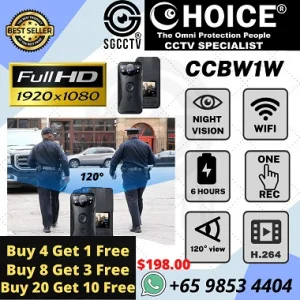 Body Worn Camera CCBW1W Police Body Worn WIFI Live Stream Security Enforcement Video Evidence Mobile Camera School Security