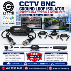 CCTV BNC Isolator CCTV Video Distortion Interference Coaxial Video Ground Loop Isolator Balun BNC Male to Female Hikvision Dahua AHD CVBS