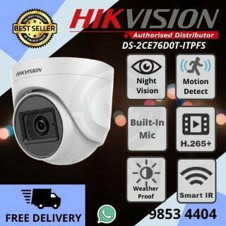 Hikvision 2MP 1080P Indoor Audio Dome Camera DS-2CE76D0T-ITPFS Most Affordable Durable CCTV Camera