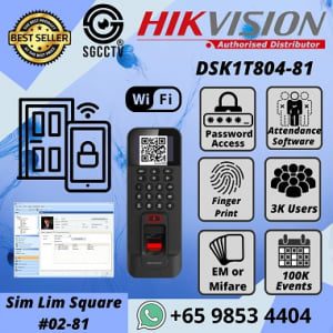 Fingerprint Access Hikvision DS-K1T804 Biometric Access Control Terminal Electronic Door Lock Time Attendance Office Warehouse EM Card Mifare Card