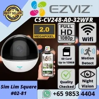 IP CAMERA SINGAPORE EZVIZ C1HC C6CN C6TC WIFI CAMERA for Home Office Shops Store Factory Singapore Security System SGCCTV Wireless IP Camera CCTV Camera Repair