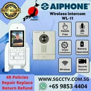Wireless Video Intercom WL-11 AIPHONE Singapore Intercom Home Office Shop House Ware House School Condo Apartment Intercom Repair Replace Upgrade Service