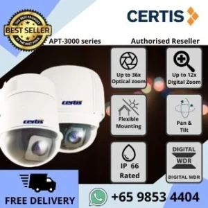 Certis Cisco PTZ APT3000 Pan Tilt Zoom Camera Optical 18x 36x Zoom 360 Degrees CCTV Camera Singapore Repair Replace Speed Dome