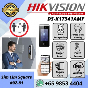 HIKVISION Facial Recognition DS-K1T341AMF Face Access FingerPrint RFID Mask Wearing Detection Contactless Auto Door