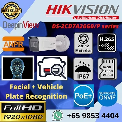 HIKVISION Vehicle Access Control DS-TMG520-M Barrier Gate With Straight Boom Pole High-Quality Construction LED Lights Traffic Management 3 HIKVISION LICENSE PLATE CAMERA DS-2CD7A26G0-P-IZHS8 LPR License Plate Recognition ANPR Bullet IP Camera Security system supplier