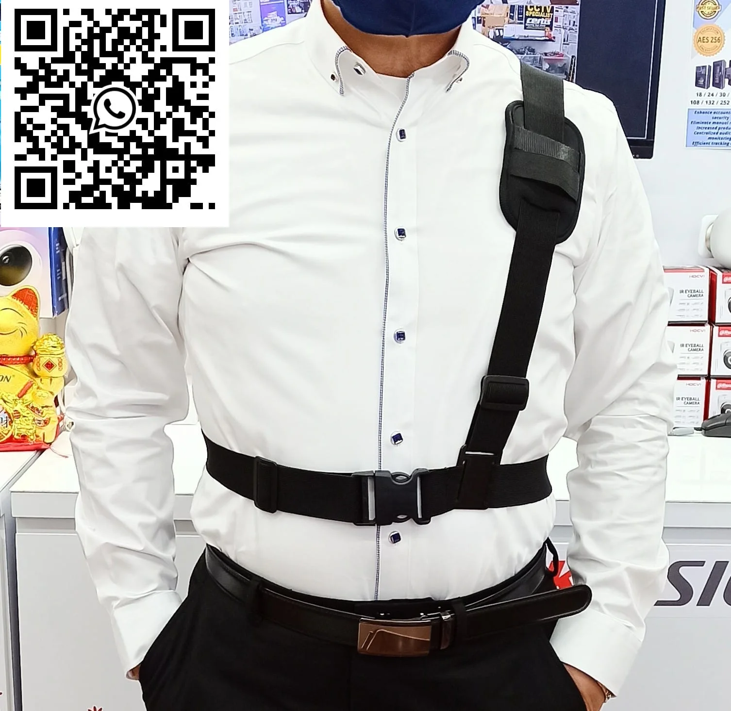 Body Worn Camera Harness Single POLICE BODY WORN Security Officer Enforcement Agency Front