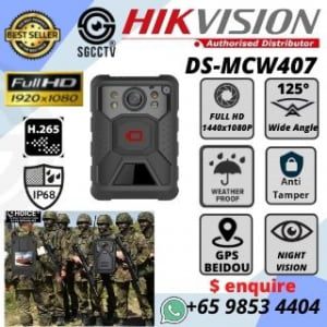 Body-Worn Camera Hikvision DS-MCW407 Security Officer Police Force Army Officer Training Instructors Video Evidence Court Evidence Self Protection Avoid Accusation