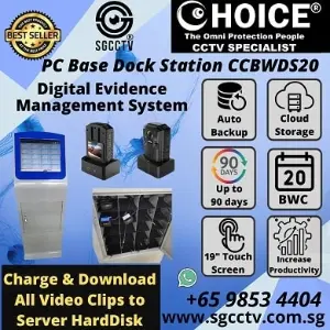 CCTV Dock Station CCBWDS20 20-Ports Body-worn Camera Police Body Worn Digital Evidence Management System DEMS Software Cloud Data