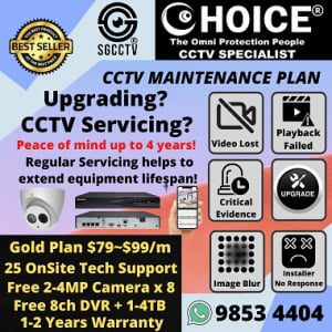 CCTV Maintenance Plan Gold 8 Camera System CCTV Upgrade Service Camera Failed Video Lost Site Service CCTV Support Troubleshoot