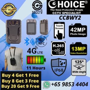 Body Worn Camera CCBWCY2 Direct Factory Best Price 13MP Video Touch Screen Digital Evidence Management Solutions Live Streaming Body Camera Recording System