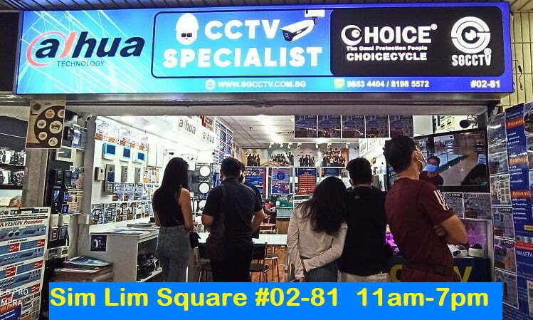 CHOICECYCLE SGCCTV 02-81 Sim Lim Square CCTV Store CaseTrust ESG Awarded Business Service Excellence Dahua Technology Hikvision Video Intercom