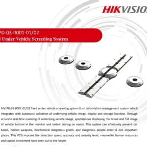 HIKVISION Vehicle Screening System MV-PD-03-0001-01-02 is fixed under vehicle screening system as an information management system Vehicle Security Monitor