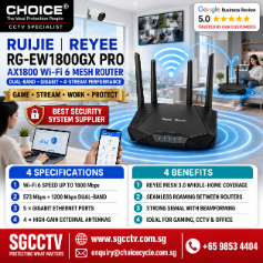RUIJIE Wi-Fi 6 Dual-band Gigabit RG-EW1800GX PRO 1800M True Mesh Wireless Router 4-stream Gaming Router Best Price Best Performance Security system supplier