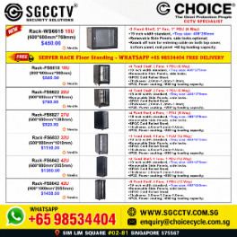 Server Rack 42U AS6842 Singapore PA System Fire Alarm CCTV Security System Standing Server Rack Server Rack PDU Power Distribution Unit