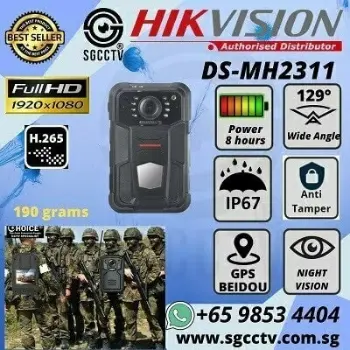 Body Worn Camera Hikvision DS-MH2311 Security Officer Police Force Army Officer Instructors Video Evidence Security System CCTV Camera