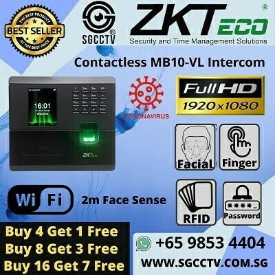 ZKTeco Access Control MB10-VL Facial Identification Face Detection Password Payroll Time Attendance Facial Recognition Web-base App Anti-spoofing algorithm