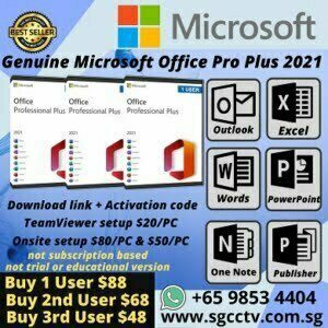 Microsoft Office 2021 Professional Plus - 1 User / 1 Device Words Excel PowerPoint Genuine Legit Full Retail Version