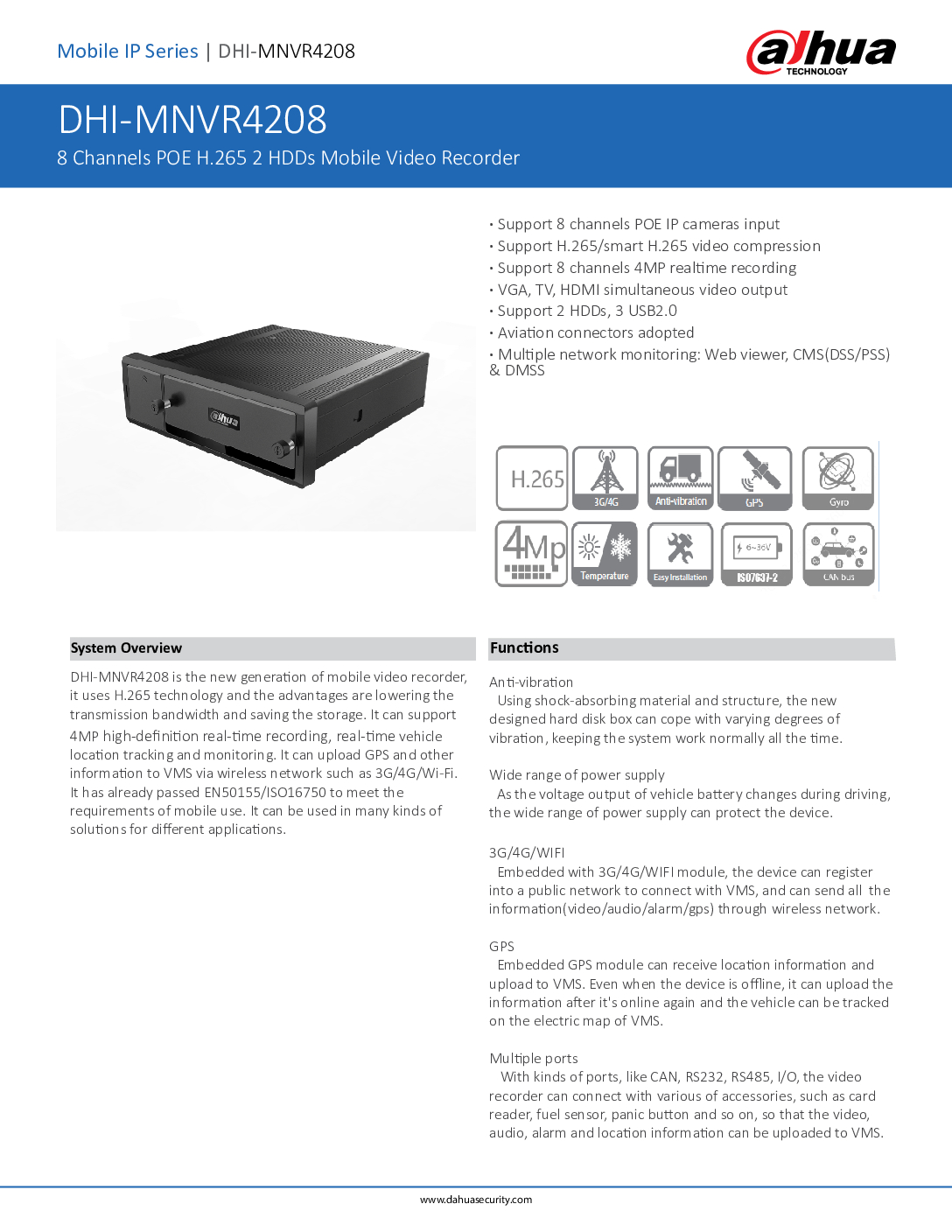 Lorry Truck CCTV SYSTEM DHI-MNVR4208 DAHUA TECHNOLOGY MNVR4104/4204-I Security Systems Bus Container CCTV System Singapore 4 Lorry Truck CCTV SYSTEM DHI-MNVR4208 DAHUA TECHNOLOGY MNVR4104/4204-I Security Systems Bus Container CCTV System Singapore - Image 4