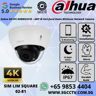 SOYAL Door Access Control AR-327-E Door Lock Supplier Security System Installation Service Security Service Locks Supplier Burglar Alarm Store 4 DAHUA CCTV DOME 4MP DH-IPC-DHBW2441R Built-in Mic Motorized Len 2.7-13.5 IP67 H.265 256GB Artificial Intelligence Intrusion Tripwire DMSS Smart PSS SDK API
