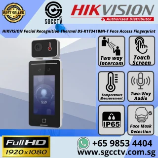 HIKVISION Facial Recognition Thermal DS-K1T341BMI-T Face Access Fingerprint RFID Mask Wearing 2 way Audio Video Intercom Singapore