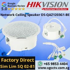 HIKVISION Network Ceiling Speaker DS-QAZ1203G1-BE 3W Audio alerts Live Audio Broadcasting Customizable Settings Remote Management