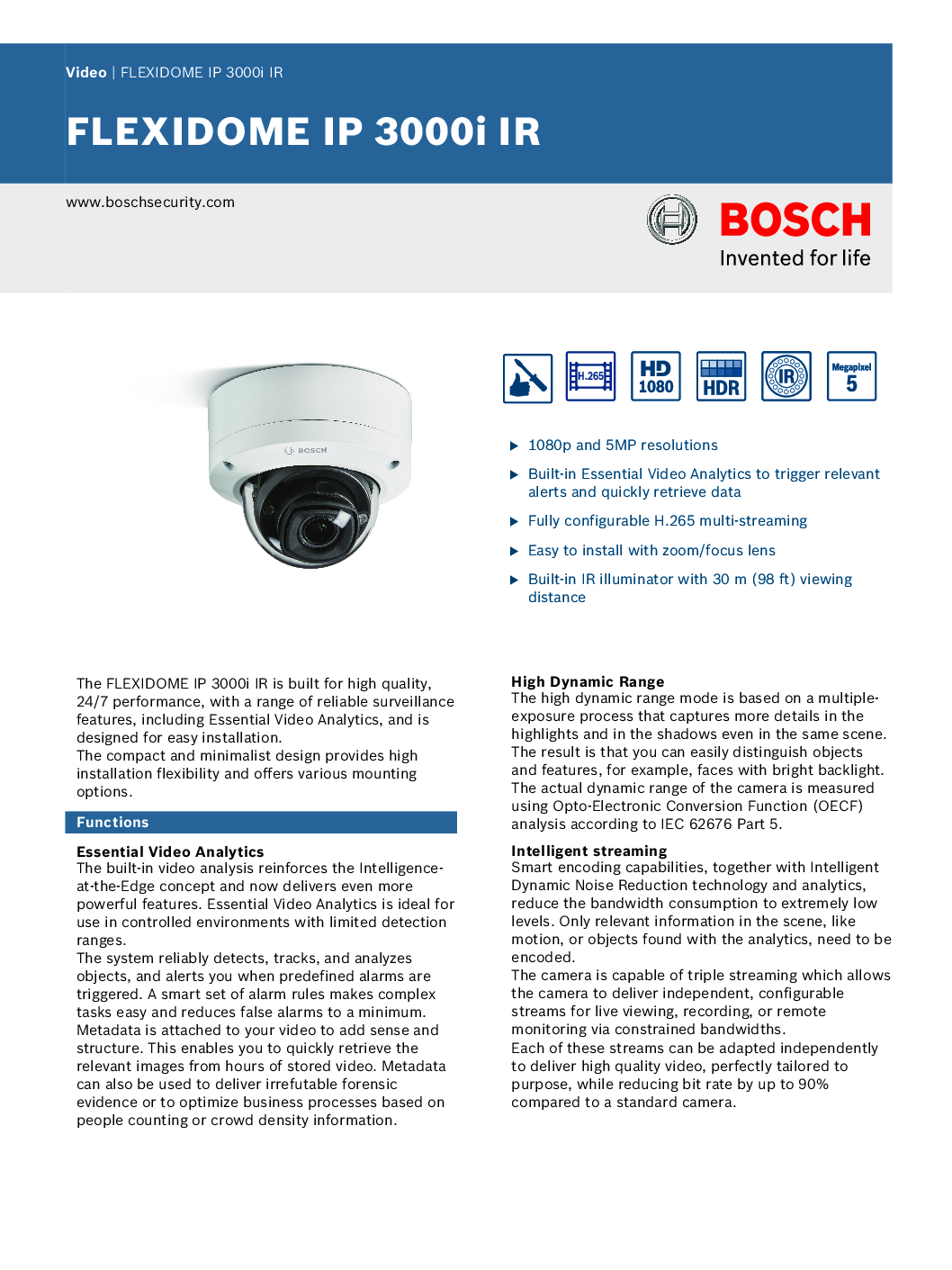 BOSCH GERMANY DOME 2MP NDE-3502-AL IP-3000I Video Analytics POE IP66 IR30m ONVIF Security CCTV Camera Installation Singapore 6 BOSCH GERMANY DOME 2MP NDE-3502-AL IP-3000I Video Analytics POE IP66 IR30m ONVIF Security CCTV Camera Installation Singapore - Image 6