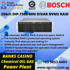 Bosch DINION 3100i CCTV Camera 5mp Bullet IVA Pro deep-learning persons vehicles High Dynamic Range HDR Trusted Platform Module TPM 3 BOSCH NVR 256CH DIP-7380-00N DIVAR BVMS RAID Network Video Recorder Bosch Security System Bosch CCTV Camera NVR Repair