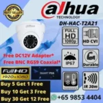 DAHUA CCTV Camera DH-HAC-T2A21 Night Vision Outdoor Dome Camera Ministry Agency CCTV Maintenance Hospital School Dahua Authorised Singapore SGCCTV Camera Repair