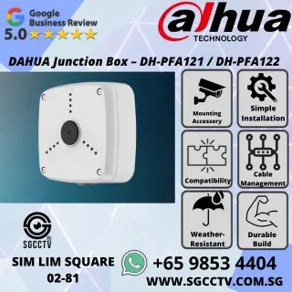 DAHUA CAMERA BOX DH-PFA121 DH-PFA122 Security System Supplier OFFICE SHOP CCTV CAMERA SINGAPORE Weatherproof Outdoor