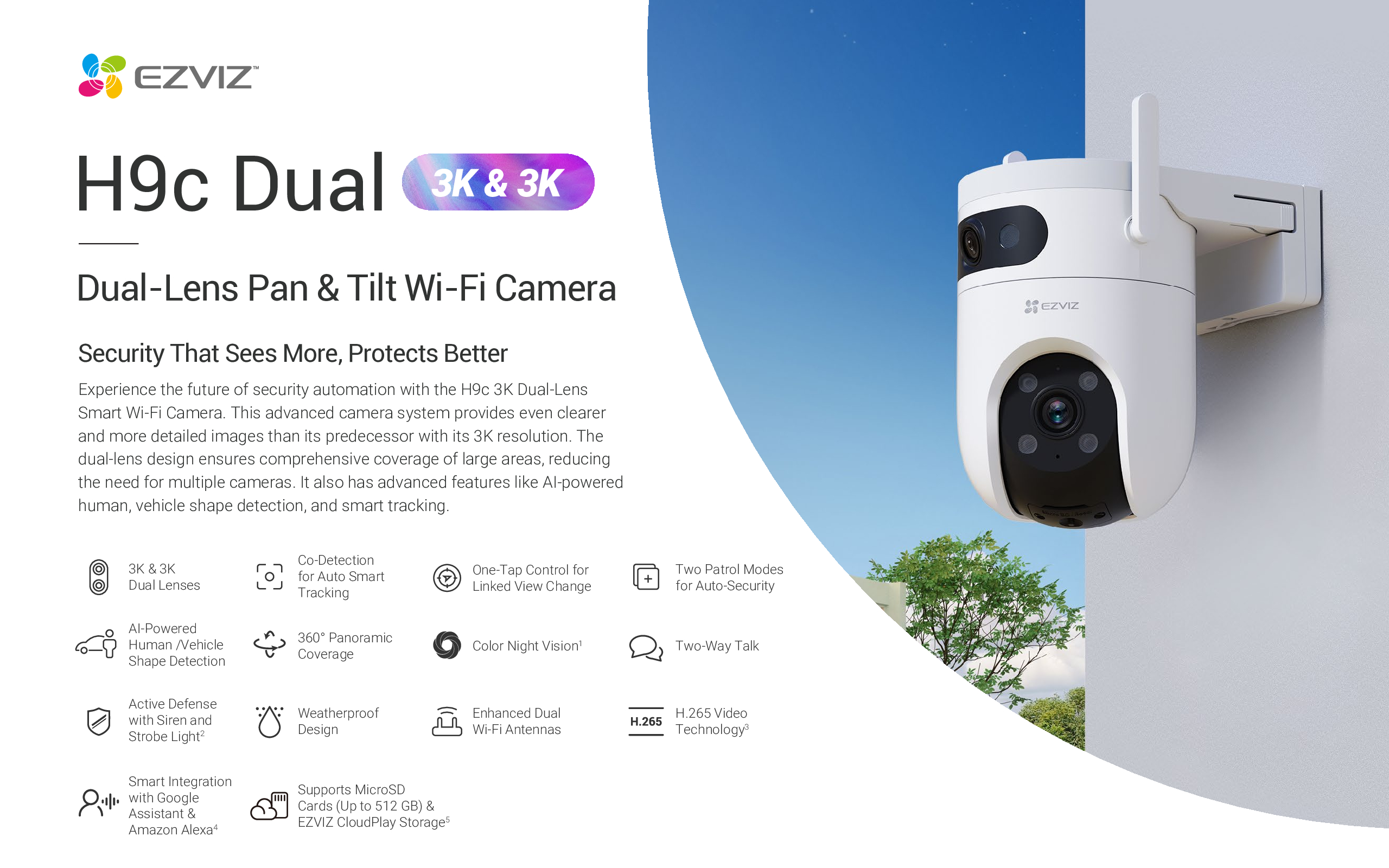 EZVIZ Dual-Lens Two 5MP Camera H9C AP Pairing 512GB CLOUD Two way audio Full Color Nigh Vision Home CCTV Cameras Singapore 8 EZVIZ Dual-Lens Two 5MP Camera H9C AP Pairing 512GB CLOUD Two way audio Full Color Nigh Vision Home CCTV Cameras Singapore - Image 8