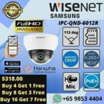 WISENET 2MP CCTV DOME QND6012R South Korea Samsung HANWHA Techwin Military Government Agency CCTV Camera Security System