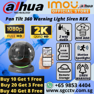 IMOU WIFI IP CAM REX Warning Light Siren PAN TILT 2 WAY AUDIO NVR SD CLOUD STORAGE DAHUA IMOU Security System Singapore CCTV Singapore CCTV Camera Singapore