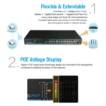 UTEPO SWITCH 24-Ports UTP1-SW24-TP420 PoE 100Base-TX downlink Power Over Ethernet CCTV Camera Video Intercom Face Biometric Access Control Network Segmentation