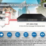 UTEPO Switch PoE-Plus UTP1-SW16-TP300 16-Ports Power Over Ethernet Switch 16 Channel Server Switch
