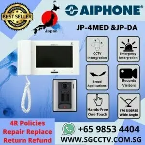 Video Intercom AIPHONE JPS 4AED Intercom Repair Replace Upgrade Service Intercom Installation Office Warehouse Factory Schools MCST Condominium Apartment CCTV Singapore CCTV Camera Singapore