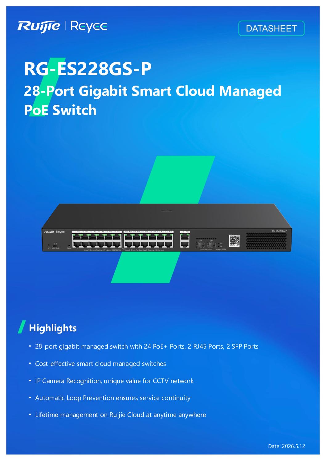 Reyee Cloud Managed PoE Switch RG-ES228GS-P 28xGigabit Ports Switch Sim Lim Square POE Switch Cheapest POE Switch Singapore NEW 12 Reyee Cloud Managed PoE Switch RG-ES228GS-P 28xGigabit Ports Switch Sim Lim Square POE Switch Cheapest POE Switch Singapore NEW - Image 12