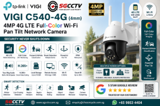 TP-LINK VIGI SOLAR POWER SP9030 C540-4G 4MP Full Color 4G Sim Card CCTV Camera IP66 30Ah Security Cameras Installation Singapore