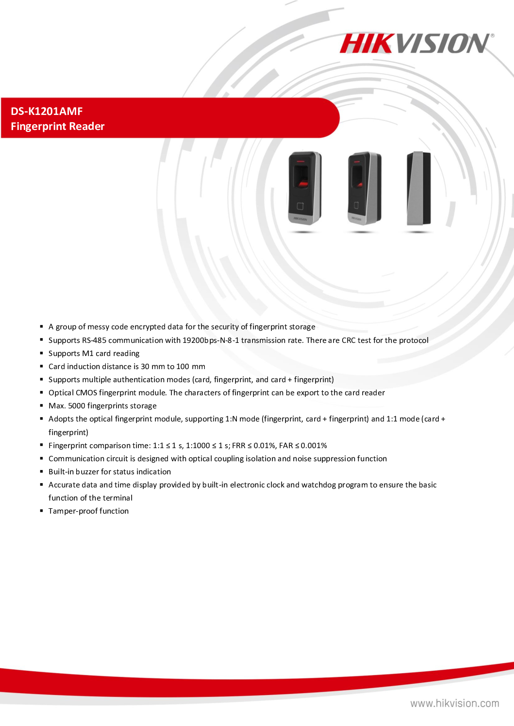 HIKVISION Finger Biometric DS-K1201AMF Fingerprint Reader Security System Supplier CCTV Security Camera Singapore HIKVISION Repair 10 HIKVISION Finger Biometric DS-K1201AMF Fingerprint Reader Security System Supplier CCTV Security Camera Singapore HIKVISION Repair - Image 10