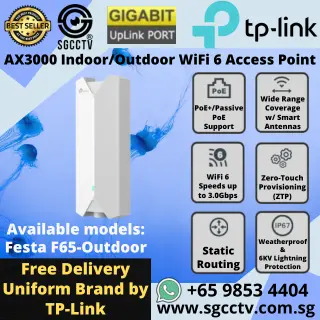 TP-LINK Outdoor Access Point F65-Outdoor Cheapest WIFI Router Access Point High Speed Switch Singapore Router Access Point Repair NEW
