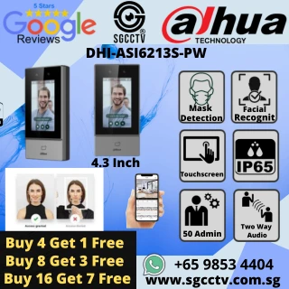 Dahua DHI-ASI6213S-PW Face Recognition Access Control Terminal Door Access Repair Service Door Reader Video Intercom System