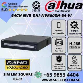 DAHUA Switch DH-CS4010-8ET-110 10-Port Cloud Managed Switch Remote Management Security Enforcement Security System Singapore 5 Dahua 64CH DHI-NVR608H-64-VI 4K AI NVR with face recognition RAID support smart video analytics 12MP Camera Repair Replace Singapore