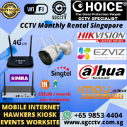 CCTV Monthly Rental Singapore Install Temporary CCTV Camera 4G Router Mobile Security Camera Infrared Night Vision Mobile App Monitoring