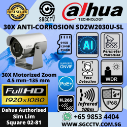 DAHUA ANTI-CORROSION CAMERA SDZW2030U-SL 30X ZOOM IP68 2MP INFRARED-100m 316L Stainless Steel Security System Installation
