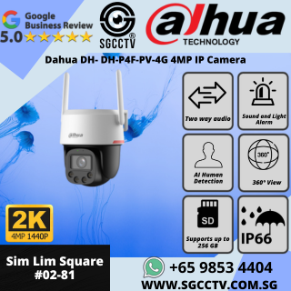 DAHUA 4MP Zoom Dome IPC-HDBW5431RPZE POE IVS H.265+ CCTV Camera 5x Optical Security Camera for Home Office Factory Warehouse 3 Dahua DH-P4F-PV-4G 4MP IP Camera AI Human Detection AI Vehicle Detection One Camera for 360° View Auto Tracking Two-way Talk Sound and Light Alarm IP66 Protection