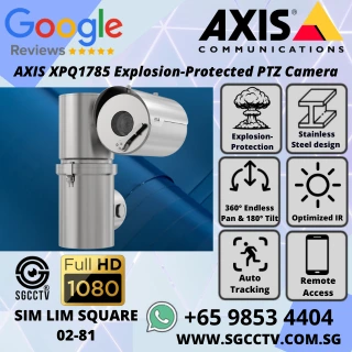 AXIS XPQ1785 explosion-protected PTZ camera with 32x zoom full HD and stainless steel housing ATEX/IECEx certified for oil gas and hazardous zones