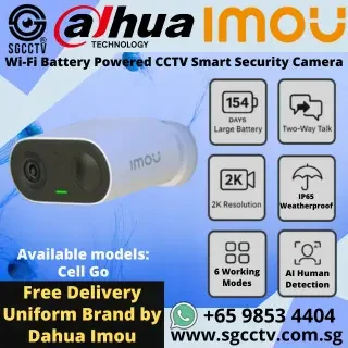IMOU DAHUA WiFi Battery Camera Cell Go CCTV Camera for Business CCTV Office Camera Price CCTV Security Cameras Singapore Repair
